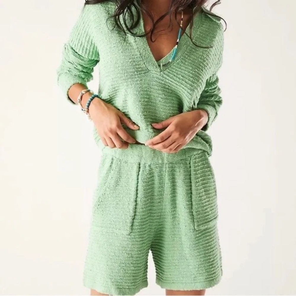 Free People Carter Sweater in Green